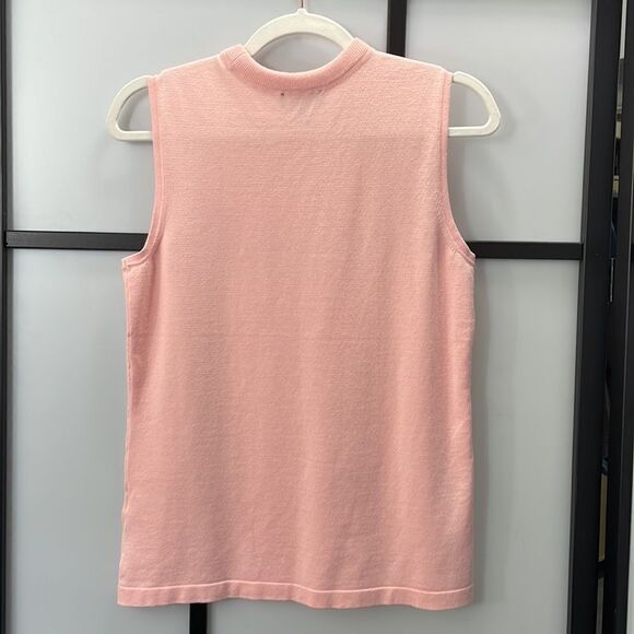 [M] Laura Petite Petal Sofest Petal Pink Sweater Vest Preppy y2k Clueless Style - Picture 2 of 8